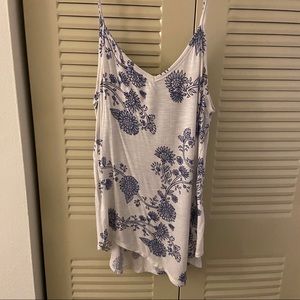 White floral tank